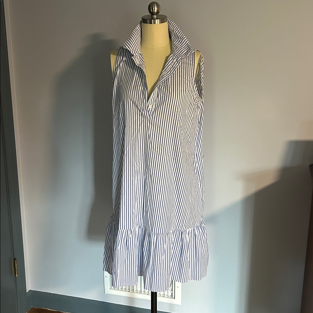 Pietro Brunelli Striped Blue and White Maternity Dress